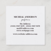 Halloween Black Crow  Quadratische Visitenkarte (Rückseite)