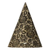 Halloween Black Damask Grunge Party Partyhütchen (Links)