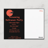 Halloween Black Glows Cat Atop Glows Pumpkin Postkarte (Rückseite)