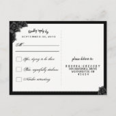 Halloween Black Gothic Matching UAWG PostCard Einladungspostkarte (Rückseite)