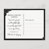 Halloween Black Gothic Matching Vielen Dank Einladungspostkarte (Rückseite)