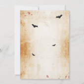 Halloween Black Gothic Spider Frame Party laden Einladung (Rückseite)