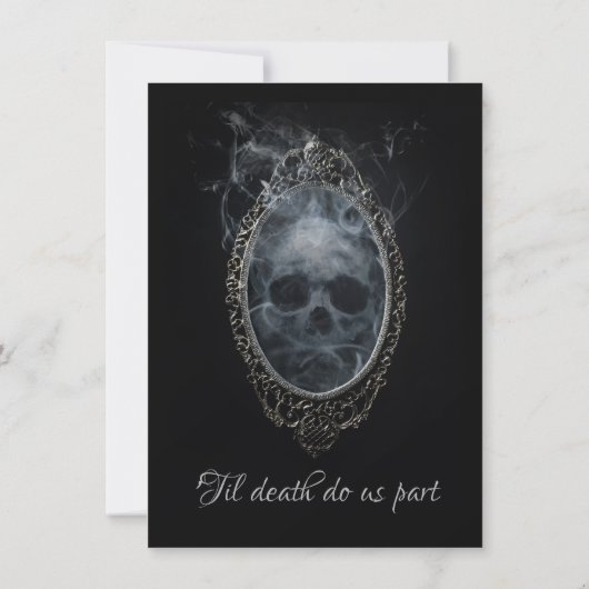 Halloween Black & Green Gothic Bat Oktober Save The Date (Rückseite)