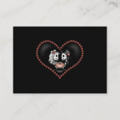 Halloween Black & Grey Rote Rosen Platzkarten (Rückseite)