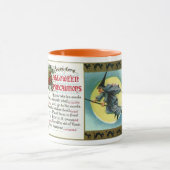 Halloween Black Hexe Vorsichtsmaßnahmen Vintag Tasse (Zentrum)