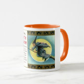 Halloween Black Hexe Vorsichtsmaßnahmen Vintag Tasse (VorderseiteRechts)