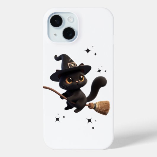 Halloween Black Hexenkatzen reiten Broomstick Star Case-Mate iPhone Hülle (Rückseite)