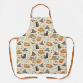 Halloween Black Kitten Cottage  Schürze (Vorderseite)