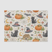 Halloween Black Kitten Cottage Seidenpapier (Vorderseite)