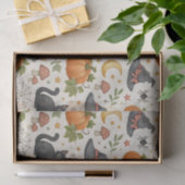 Halloween Black Kitten Cottage  Seidenpapier (Geschenk)