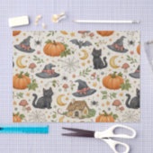 Halloween Black Kitten Cottage  Seidenpapier (Handwerk)