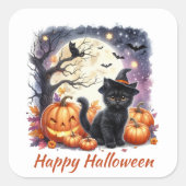 Halloween Black Kitten Sticker (Vorderseite)