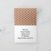 Halloween Black Kittens Orange Pumpkins Marigolds Karte (Innenseite)