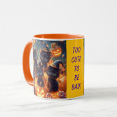 Halloween Black Kittens Tasse (Vorderseite Links)