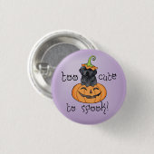 Halloween Black Lab Button (Vorne & Hinten)