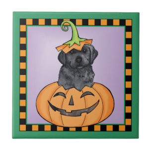 Halloween Black Lab Fliese