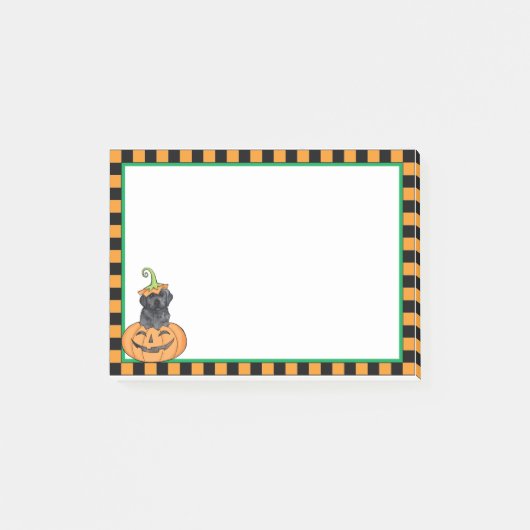 Halloween Black Lab Post-it Klebezettel (Vorderseite)