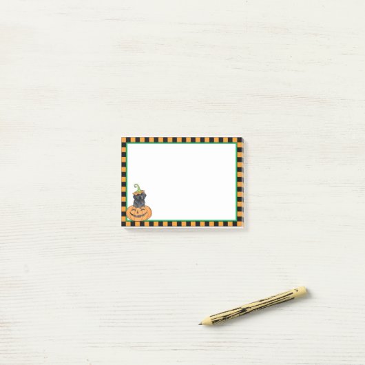 Halloween Black Lab Post-it Klebezettel (Auf Schreibtisch)