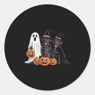 Halloween Black Labrador Liebhaber Pumpkins Spook Runder Aufkleber