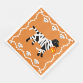 Halloween Black Labrador Mummy Serviette (Ecke)