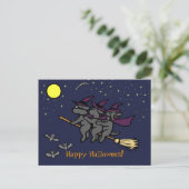 Halloween Black Labrador Riders! Postkarte (Stehend Vorderseite)