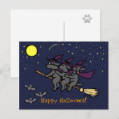 Halloween Black Labrador Riders! Postkarte (Vorne/Hinten)