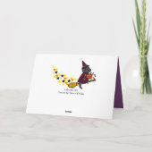 Halloween Black Labrador und Broom Karte (Rückseite)