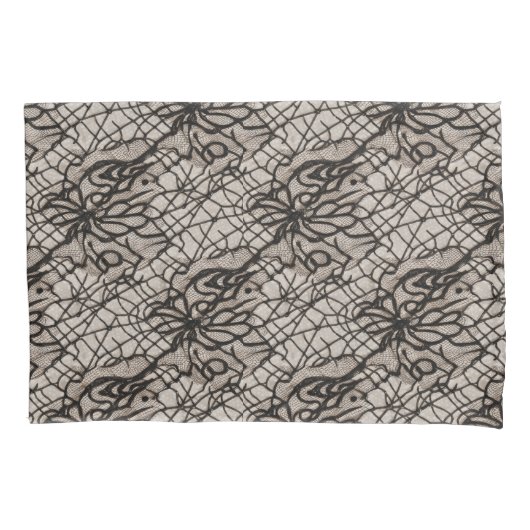 Halloween Black Lace Spider Web Nahtlos Kissenbezug (Vorderseite)