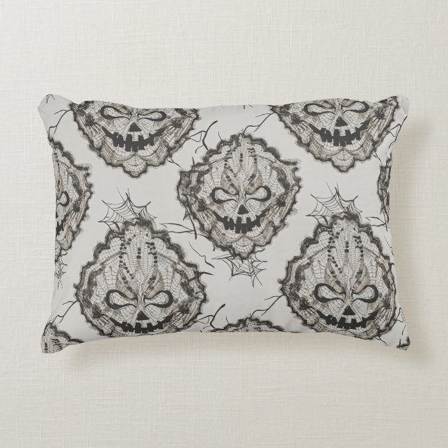 Halloween Black Lace Spiderweb Blanket & Dekokissen (Vorderseite)