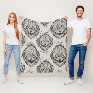 Halloween Black Lace Spiderweb Blanket & Kissen - Fleecedecke