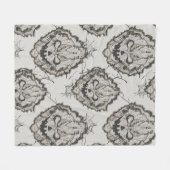 Halloween Black Lace Spiderweb Blanket & Kissen - Fleecedecke (Vorderseite (Horizontal))