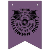 Halloween Black & Lila Garland - Creepy Wimpelkette (Zweite Fahne)
