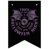 Halloween Black & Lila Garland - Creepy Wimpelkette (Erste Fahne)