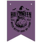 Halloween Black & Lila Garland - Spooky Pumpkin Wimpelkette (Zweite Fahne)