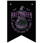 Halloween Black & Lila Garland - Spooky Pumpkin Wimpelkette (Erste Fahne)