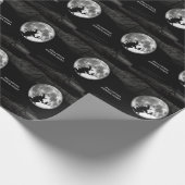 Halloween Black Night Flying Witz Vollmond Beängst Geschenkpapier (Ecke)