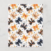 Halloween Black Orange Coquette Bow Babydusche (Rückseite)