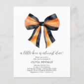 Halloween Black Orange Coquette Bow Babydusche (Vorderseite)