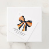 Halloween Black Orange Coquette Bow Babydusche Geschenkanhänger (Beispiel)