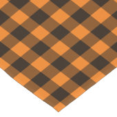 Halloween Black Orange Gingham Karo Pattern Kurzer Tischläufer (Ecke)