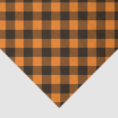 Halloween Black Orange Gingham Karo Pattern Seidenpapier (Ausschnitt)