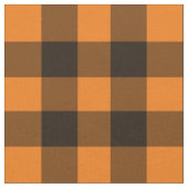 Halloween Black Orange Gingham Karo Pattern Stoff (Nahaufnahme)