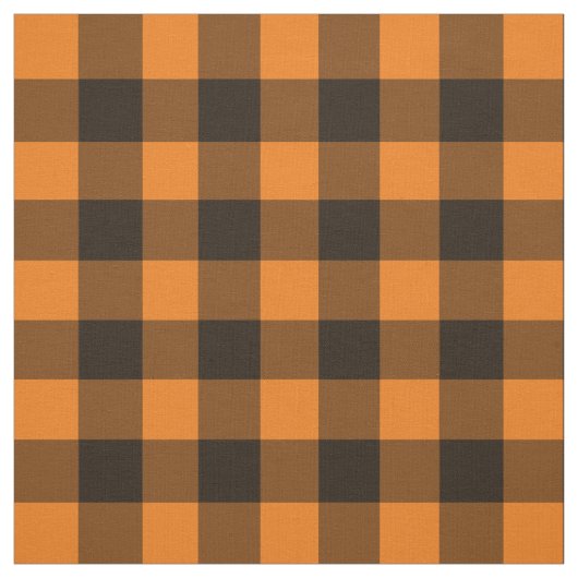 Halloween Black Orange Gingham Karo Pattern Stoff (Muster)