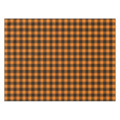 Halloween Black Orange Gingham Karo Pattern Tischdecke (Vorderseite (Horizontal))