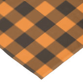 Halloween Black Orange Gingham Karo Pattern Tischdecke (Schrägansicht)