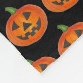 Halloween Black Orange Pumpkin Jack o' Lantern Fleecedecke (Ecke)