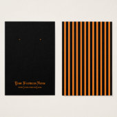Halloween Black Orange Strip Earring Display Card (Vorne & Hinten)
