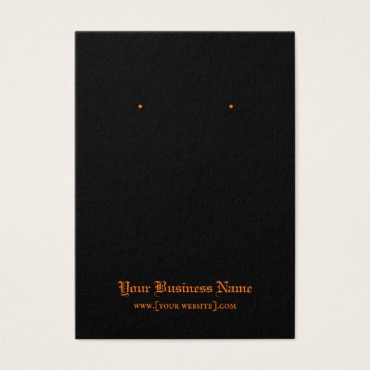 Halloween Black Orange Strip Earring Display Card (Vorderseite)