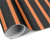 Halloween Black Orange Stripe Muster Geschenkpapier (Rolleneckpunkt)