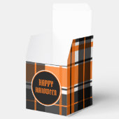Halloween Black Orange und White Kariert Geschenkschachtel (Geöffnet)